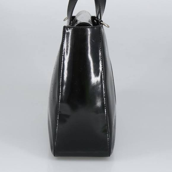 GUCCI Hand Bag Enamel 2way Black Silver 000 1013 0504 Auth fm3966 - Picture 3 of 16